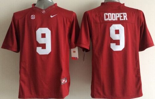 Crimson Tide #9 Amari Cooper Red SEC Patch Stitched Youth NCAA Jersey - Click Image to Close